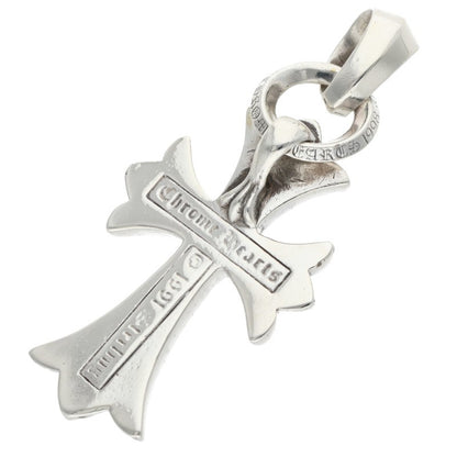 Chrome Hearts Small CH Cross W Bale Silver Necklace