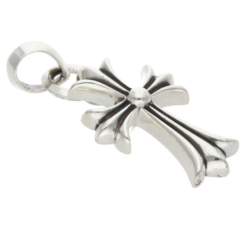 Chrome Hearts Small CH Cross W Bale Silver Necklace