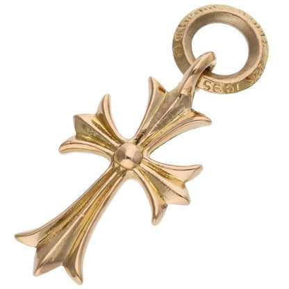 Chrome Hearts 22K Tiny CH Cross Gold Charm Size ONE Yellow