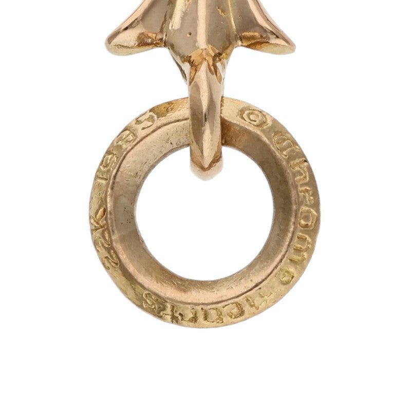 Chrome Hearts 22K Tiny CH Cross Gold Charm Size ONE Yellow