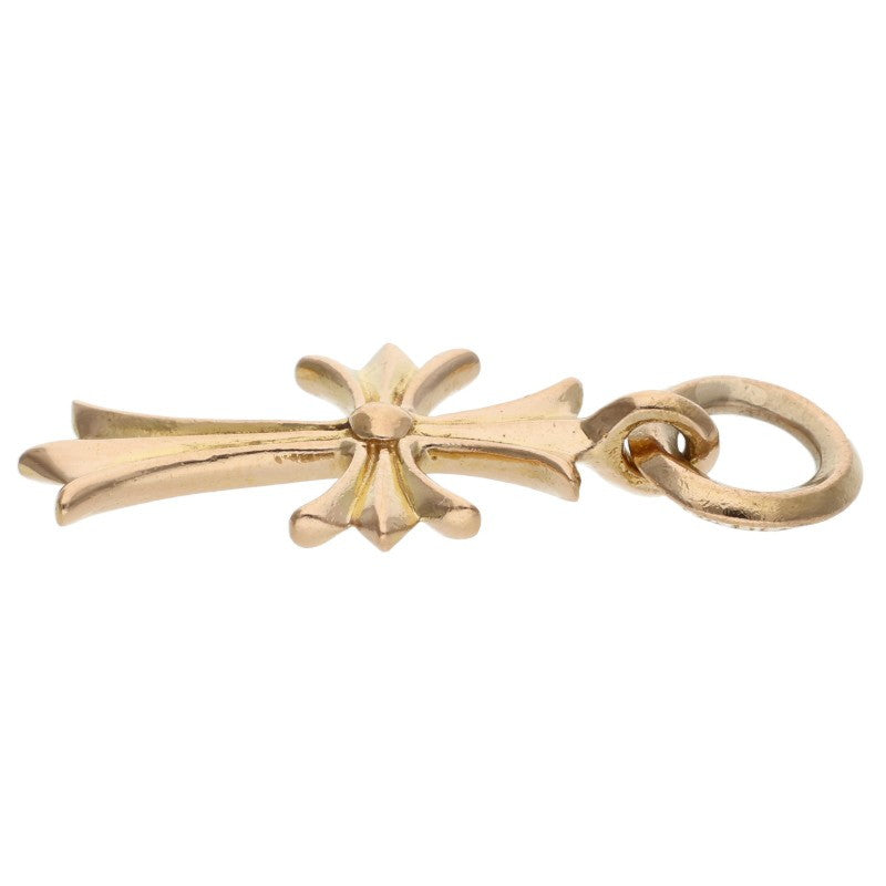 Chrome Hearts 22K Tiny CH Cross Gold Charm Size ONE Yellow