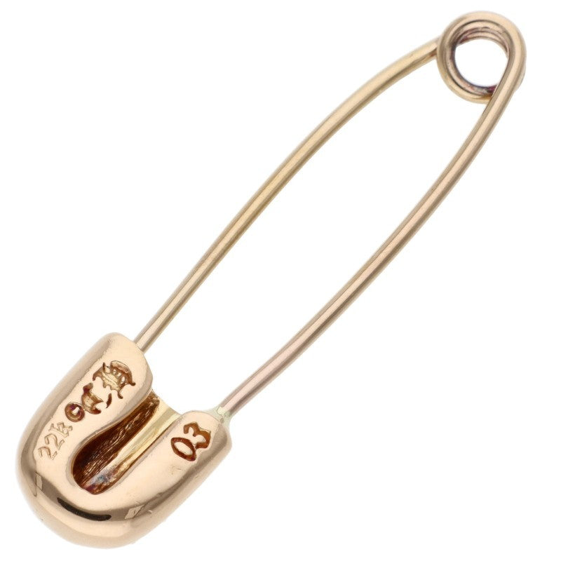 Chrome Hearts 22K Small Safety Pin 1-Dia Gold Pin