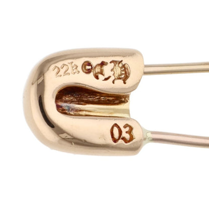 Chrome Hearts 22K Small Safety Pin 1-Dia Gold Pin