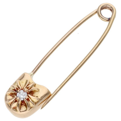 Chrome Hearts 22K Small Safety Pin 1-Dia Gold Pin