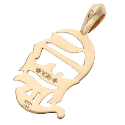 Chrome Hearts 22K CH Vertical Logo Gold Pendant