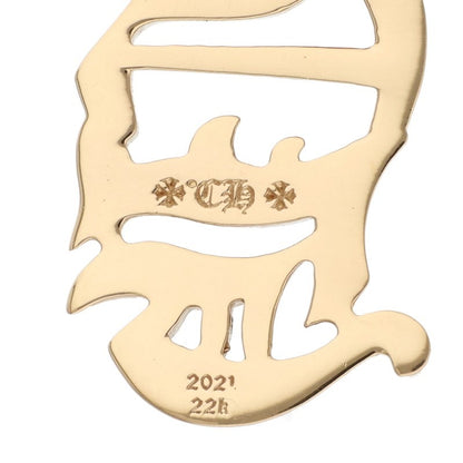 Chrome Hearts 22K CH Vertical Logo Gold Pendant
