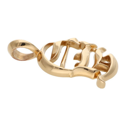 Chrome Hearts 22K CH Vertical Logo Gold Pendant