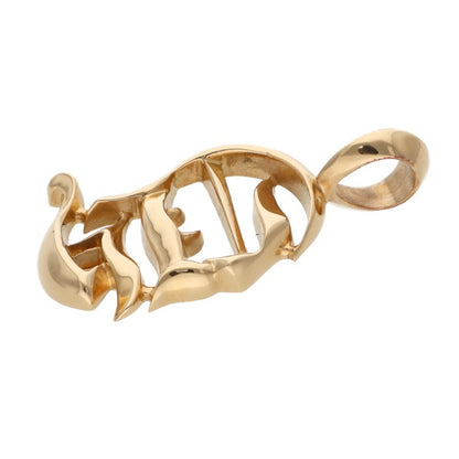 Chrome Hearts 22K CH Vertical Logo Gold Pendant