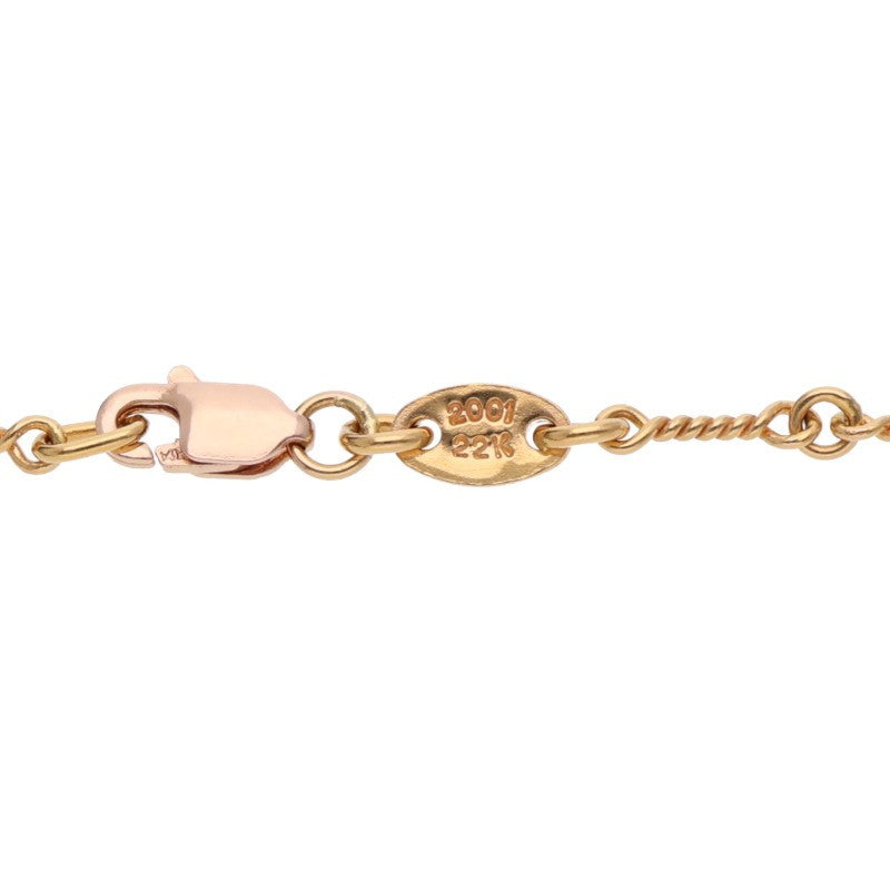 Chrome Hearts 22K T18 Twist Necklace Yellow Size 18INCH