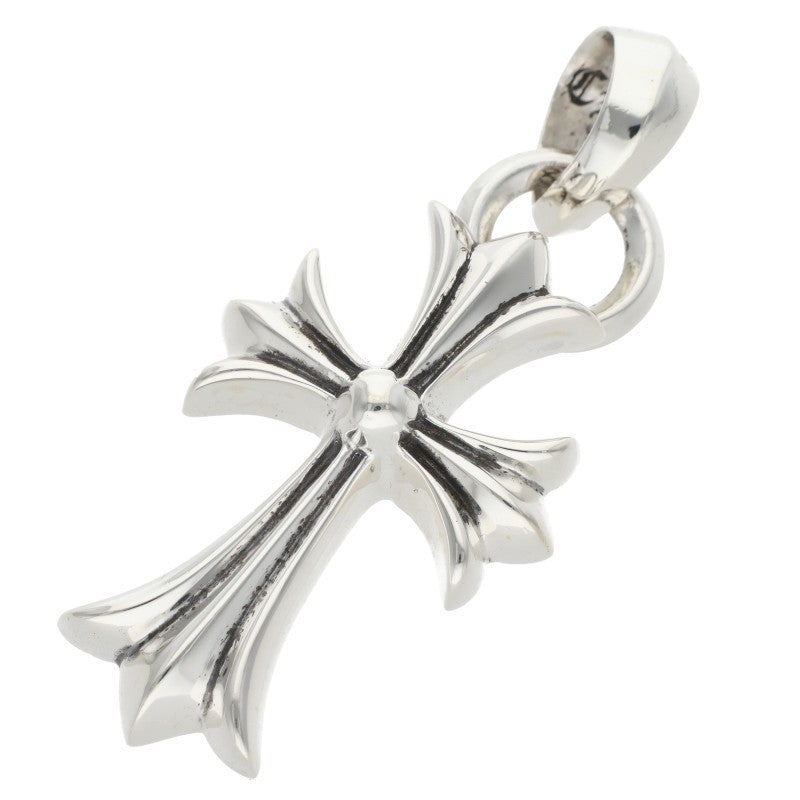 Chrome Hearts Small CH Cross W Bale Silver Necklace