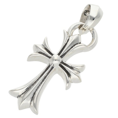 Chrome Hearts Small CH Cross W Bale Silver Necklace