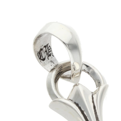 Chrome Hearts Small CH Cross W Bale Silver Necklace