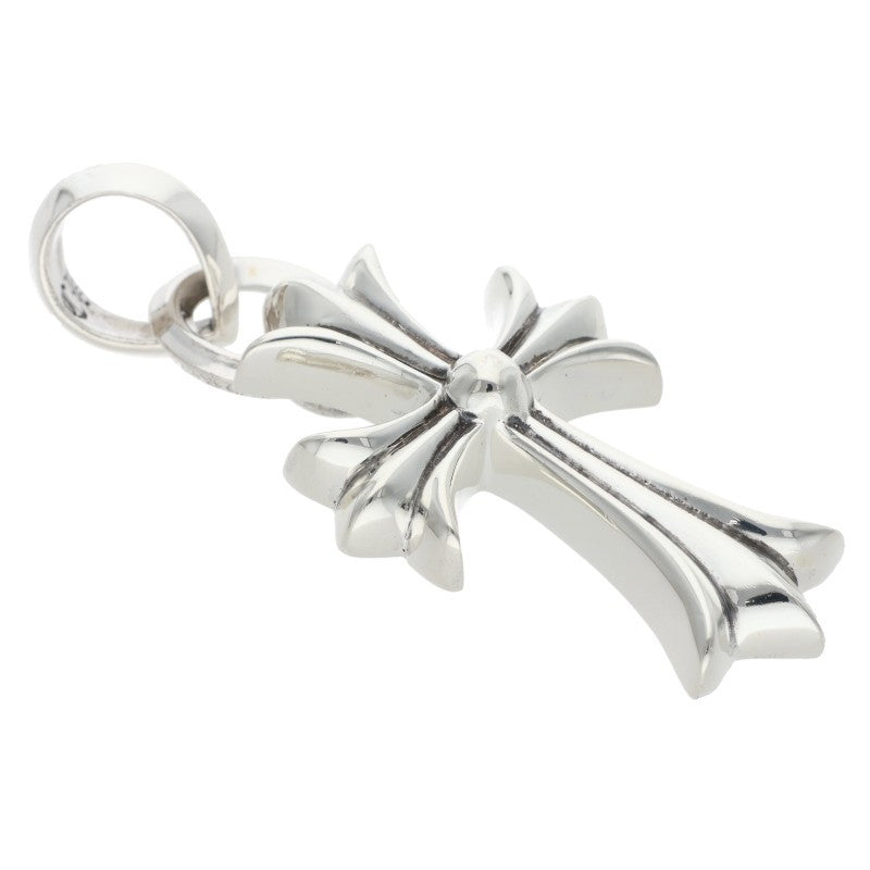 Chrome Hearts Small CH Cross W Bale Silver Necklace
