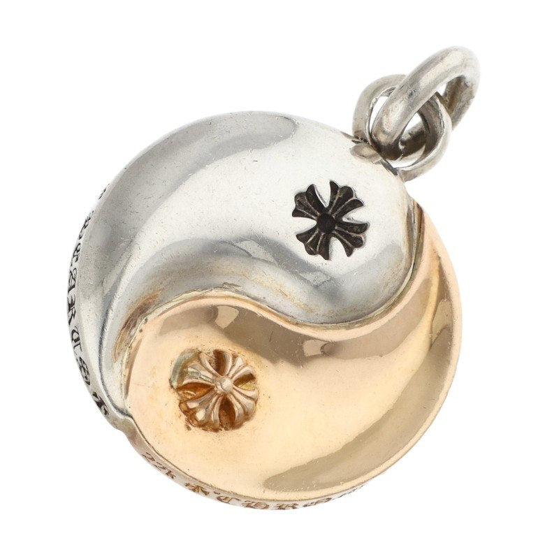Chrome Hearts YIN YANG Silver Gold Combo Necklace Charm