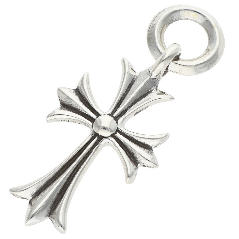 Chrome Hearts TINY CH CROSS Silver Charm Necklace
