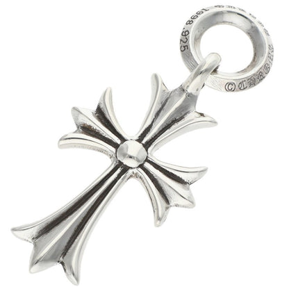 Chrome Hearts TINY CH CROSS Silver Charm Necklace