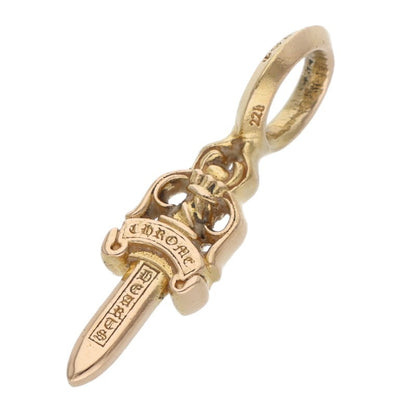 Chrome Hearts 22K STACK DAGGER V2 Gold Pendant