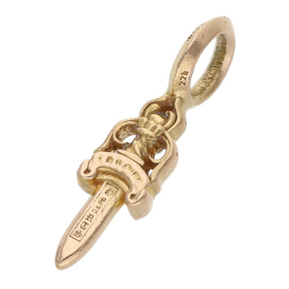 Chrome Hearts 22K STACK DAGGER V2 Gold Pendant Yellow
