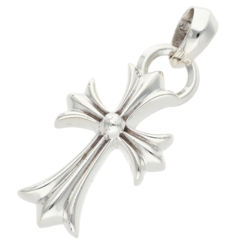 Chrome Hearts Small CH Cross W Bale Sterling Necklace Silver