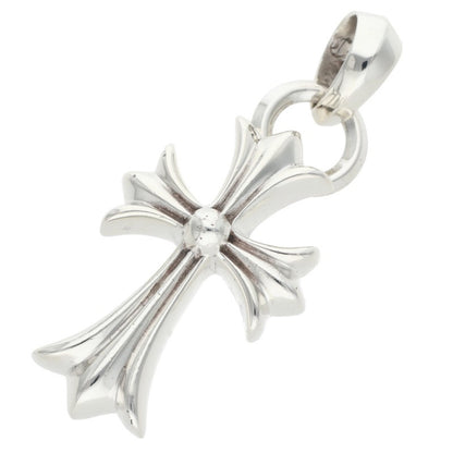 Chrome Hearts Small CH Cross W Bale Sterling Necklace Silver