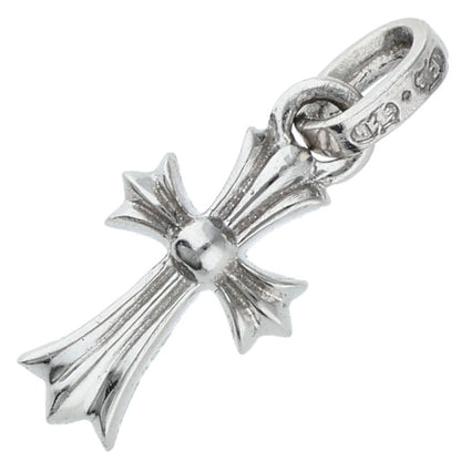 Chrome Hearts 18KWG Baby Fat Cross White Gold Pendant