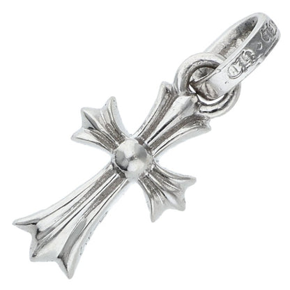 Chrome Hearts 18KWG Baby Fat Cross White Gold Pendant