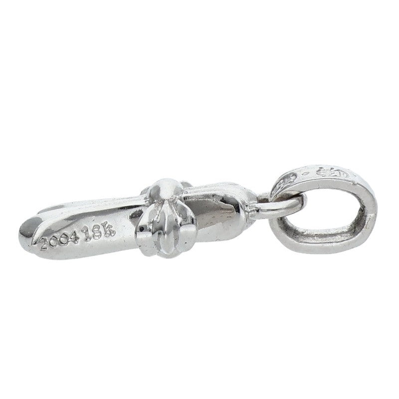 Chrome Hearts 18KWG Baby Fat Cross White Gold Pendant