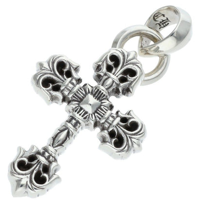 Chrome Hearts FILIG CROSS-XSM W BALE Silver Necklace