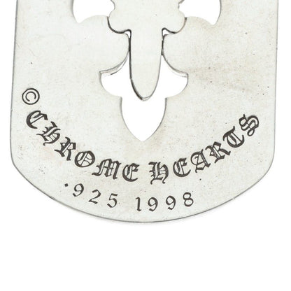 Chrome Hearts Flare Dagger Dog Tag Silver Pendant