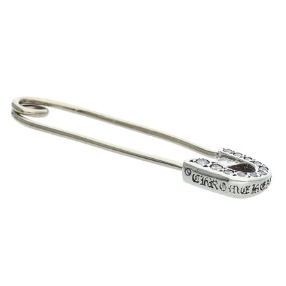 Chrome Hearts Small Safety Pin Pave Diamond Necklace