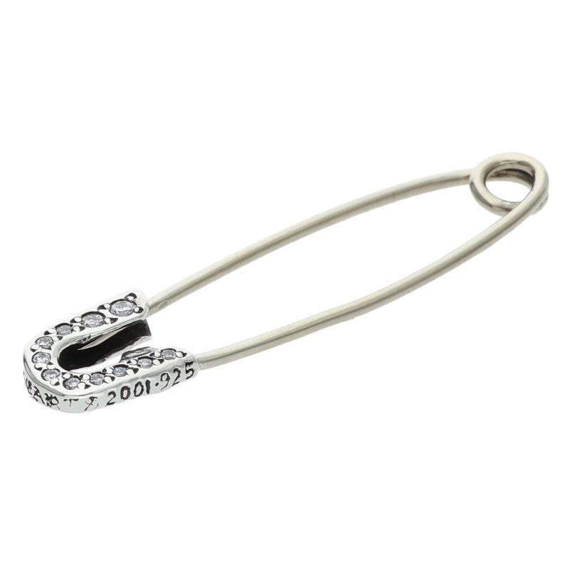 Chrome Hearts Small Safety Pin Pave Diamond Necklace