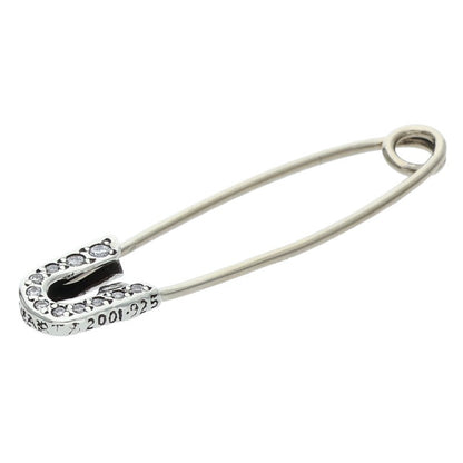 Chrome Hearts Small Safety Pin Pave Diamond Necklace