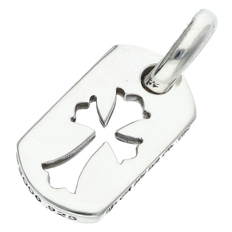 Chrome Hearts Sterling Silver Tiny Cutout Cross Tag Pendant