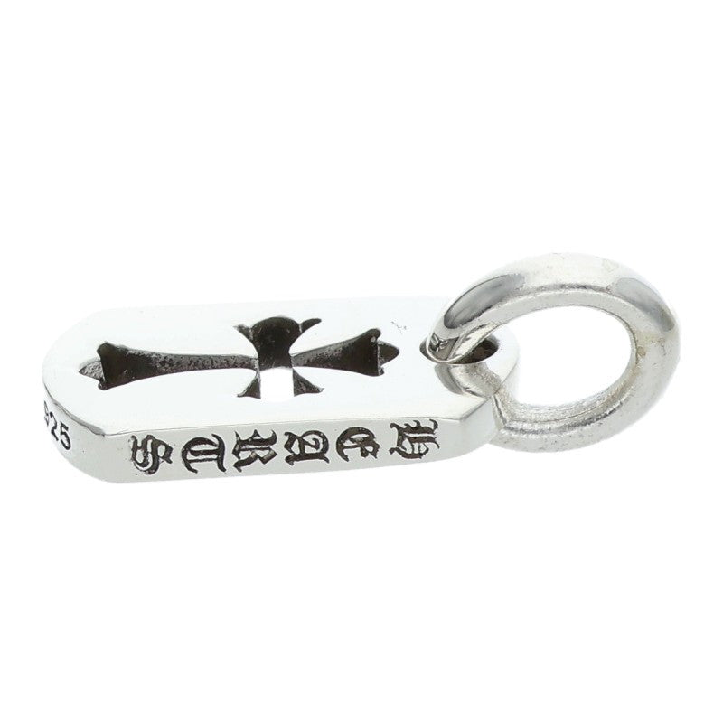 Chrome Hearts Sterling Silver Tiny Cutout Cross Tag Pendant
