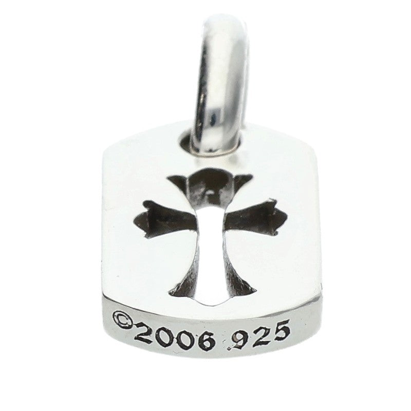 Chrome Hearts Sterling Silver Tiny Cutout Cross Tag Pendant