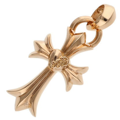 Chrome Hearts 22K Yellow Gold Small CH Cross Heart Pendant