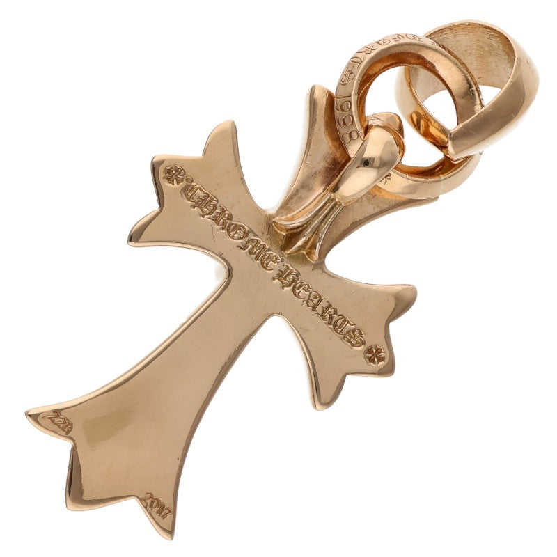 Chrome Hearts 22K Yellow Gold Small CH Cross Heart Pendant