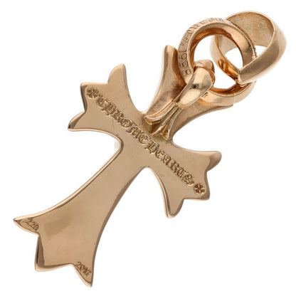 Chrome Hearts 22K Yellow Gold Small CH Cross Heart Pendant