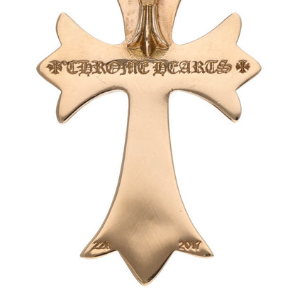 Chrome Hearts 22K Yellow Gold Small CH Cross Heart Pendant