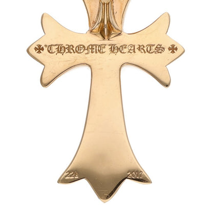 Chrome Hearts 22K Ruby Pave Gold Cross Heart Necklace Top