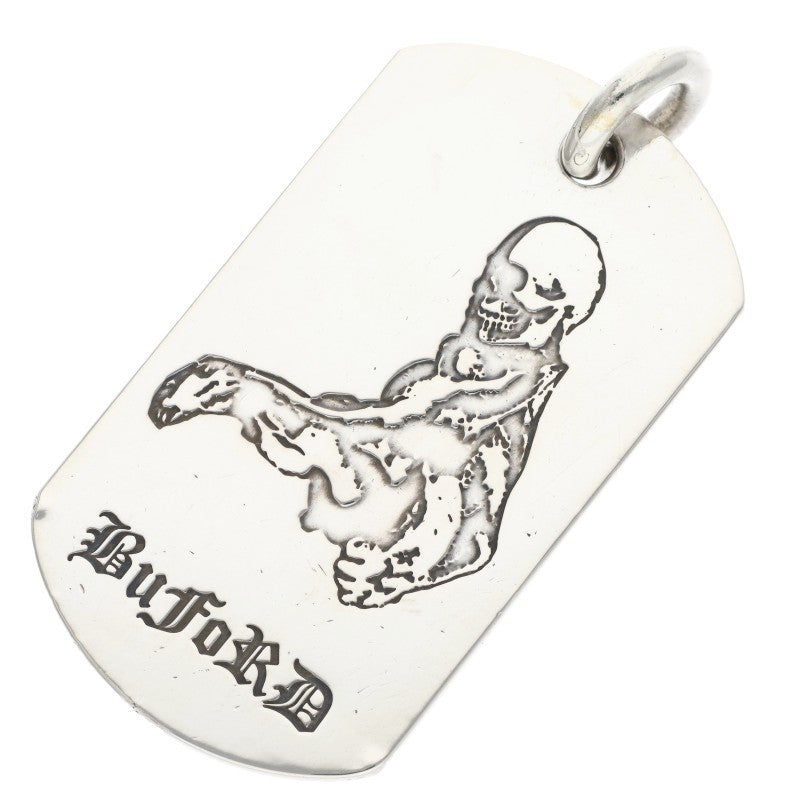 Chrome Hearts D TAG LRG FOTI Silver Dog Tag Pendant