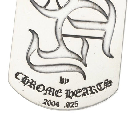 Chrome Hearts D TAG LRG FOTI Silver Dog Tag Pendant