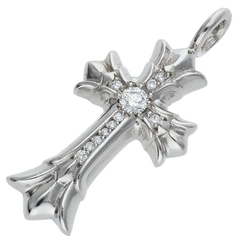 Chrome Hearts 18K DBL CH Cross After Pave Diamond Charm