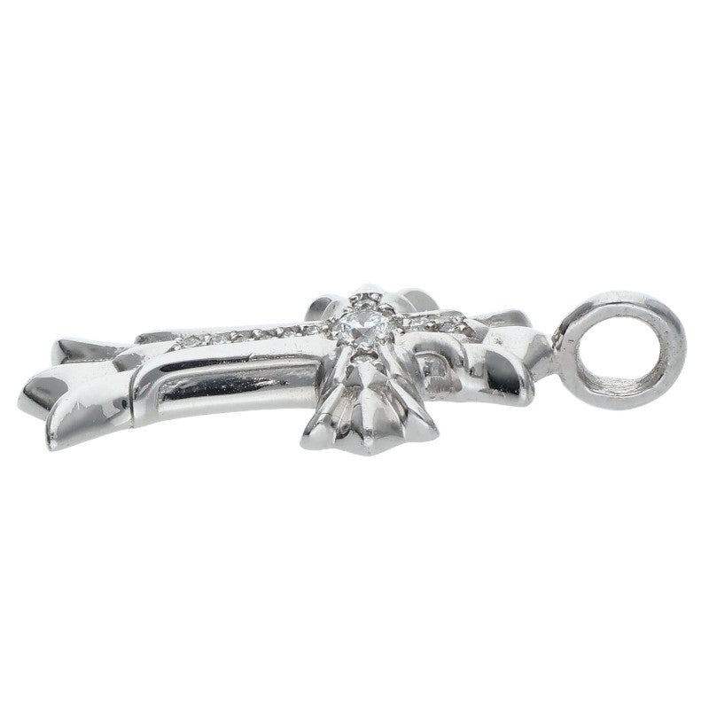Chrome Hearts 18K DBL CH Cross After Pave Diamond Charm
