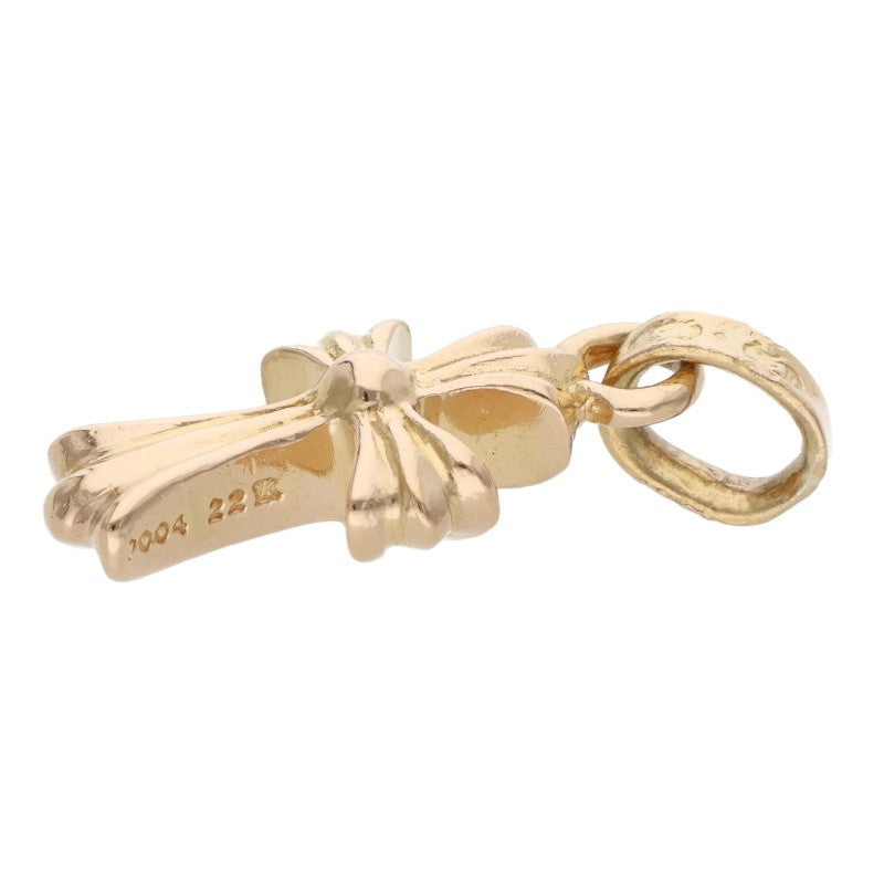 Chrome Hearts 22K Babyfat Cross Gold Necklace Charm Yellow