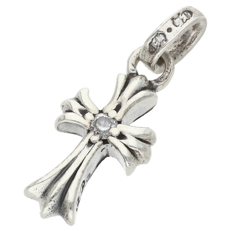 Chrome Hearts Babyfat 1 Diamond Silver Charm Necklace