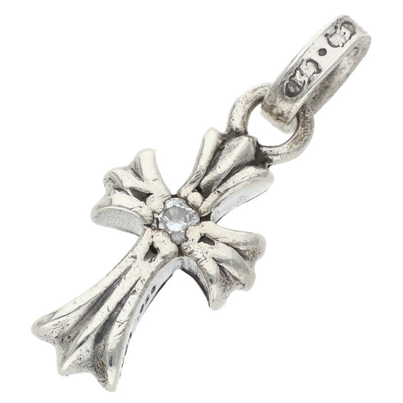 Chrome Hearts Babyfat 1 Diamond Silver Charm Necklace