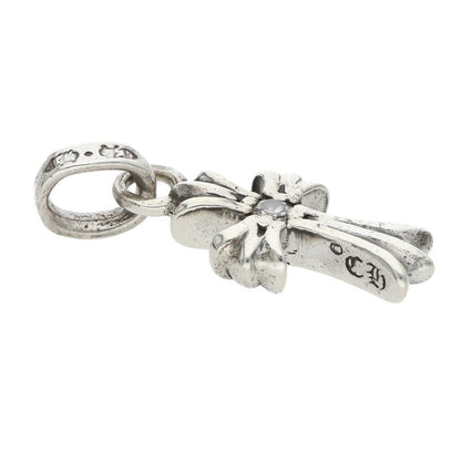 Chrome Hearts Babyfat 1 Diamond Silver Charm Necklace
