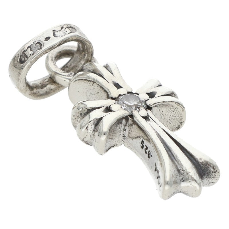 Chrome Hearts Babyfat 1 Diamond Silver Charm Necklace