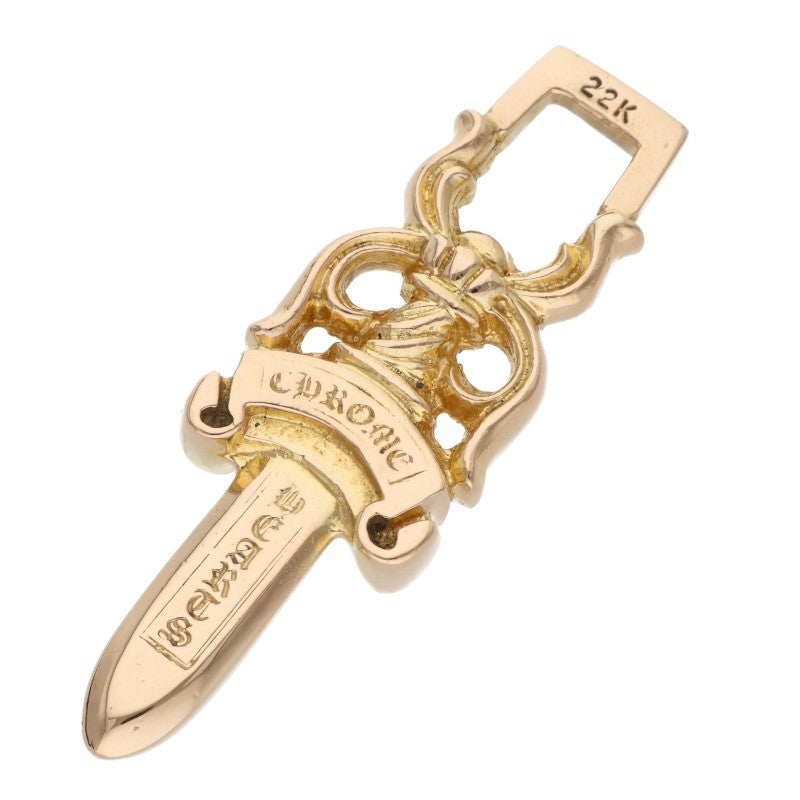 Chrome Hearts 22K #10 Dagger Gold Pendant